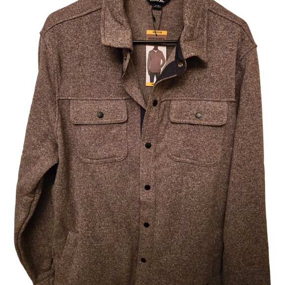 Eddie Bauer Brown Lightweight Shirt Jacket Rugged Style - Picture 1 of 4